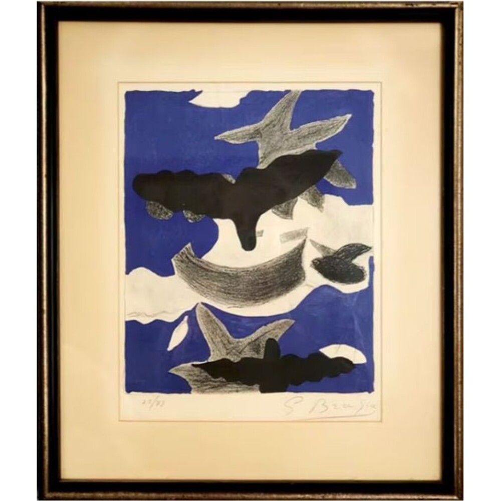 Georges Braque, Birds In The Sky, Oiseaux, SIGNED #25/75 LIM ED Lithograph 1955